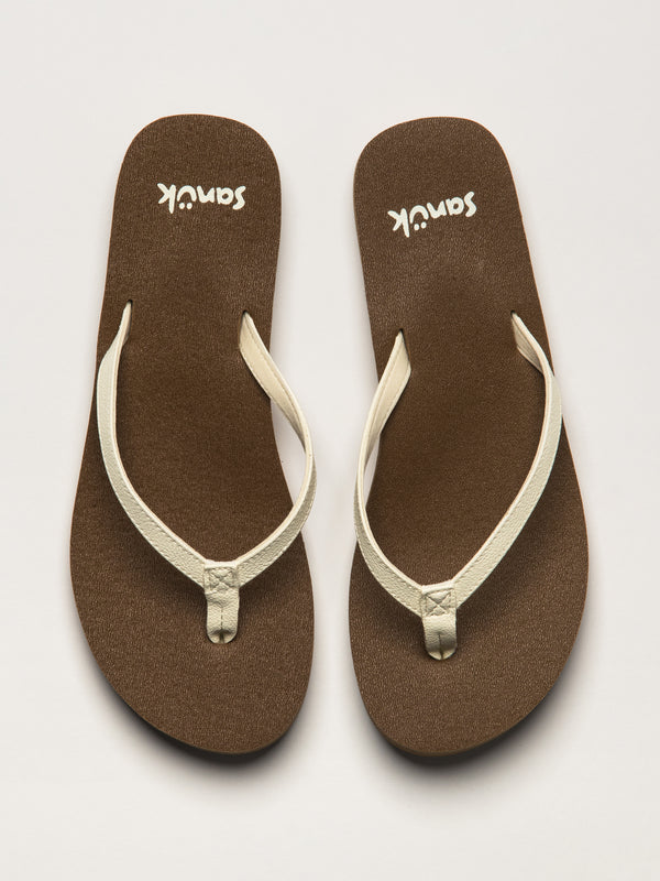 WOMENS SANUK YOGA JOY II SANDALS - WHITE