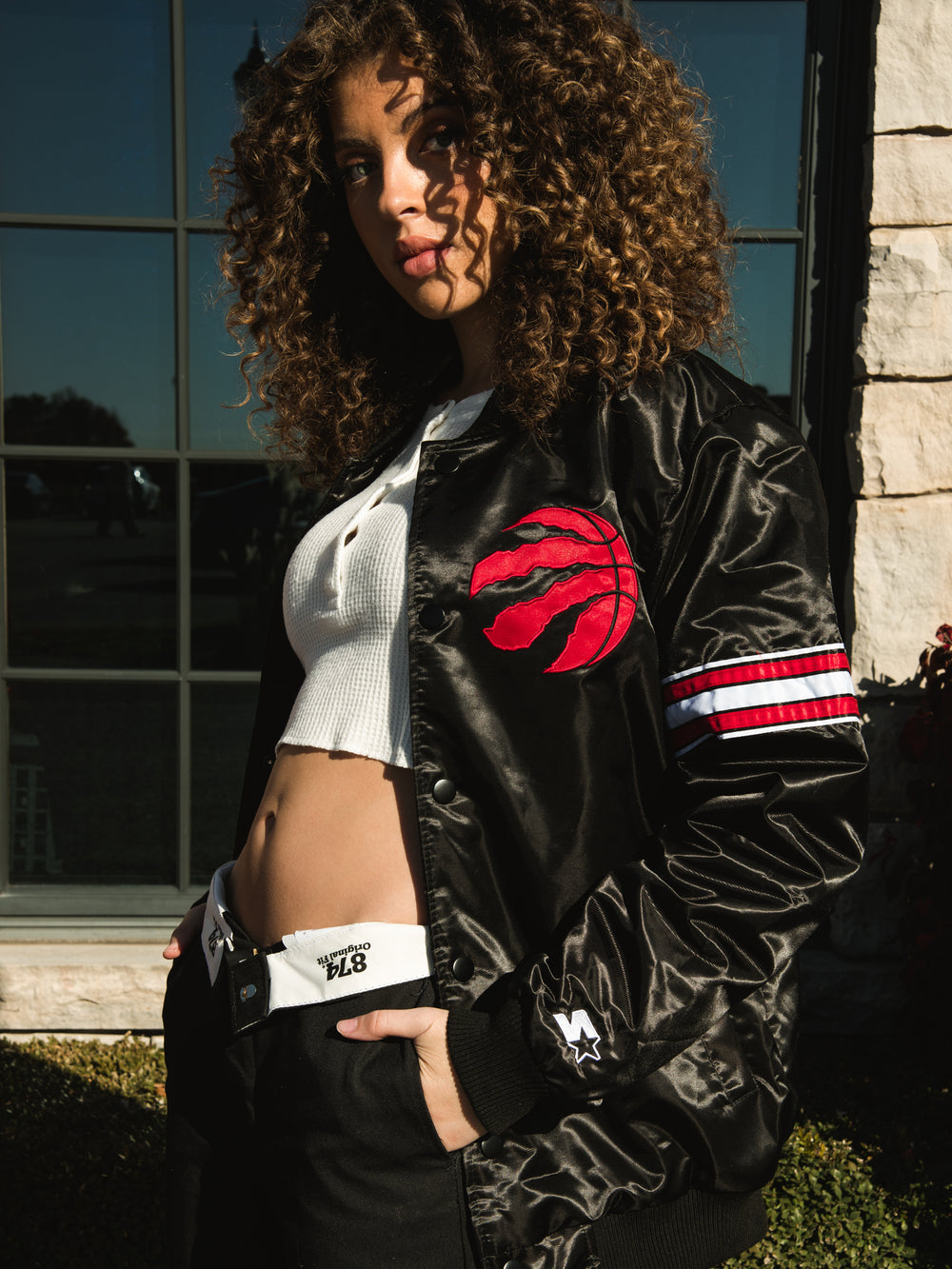 STARTER PICK & ROLL SATIN JACKET - TORONTO RAPTORS - CLEARANCE