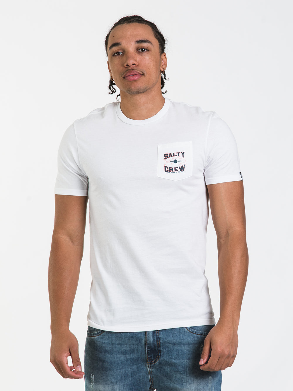 SALTY CREW TIGHT LINES PREMIUM POCKET T-SHIRT - CLEARANCE
