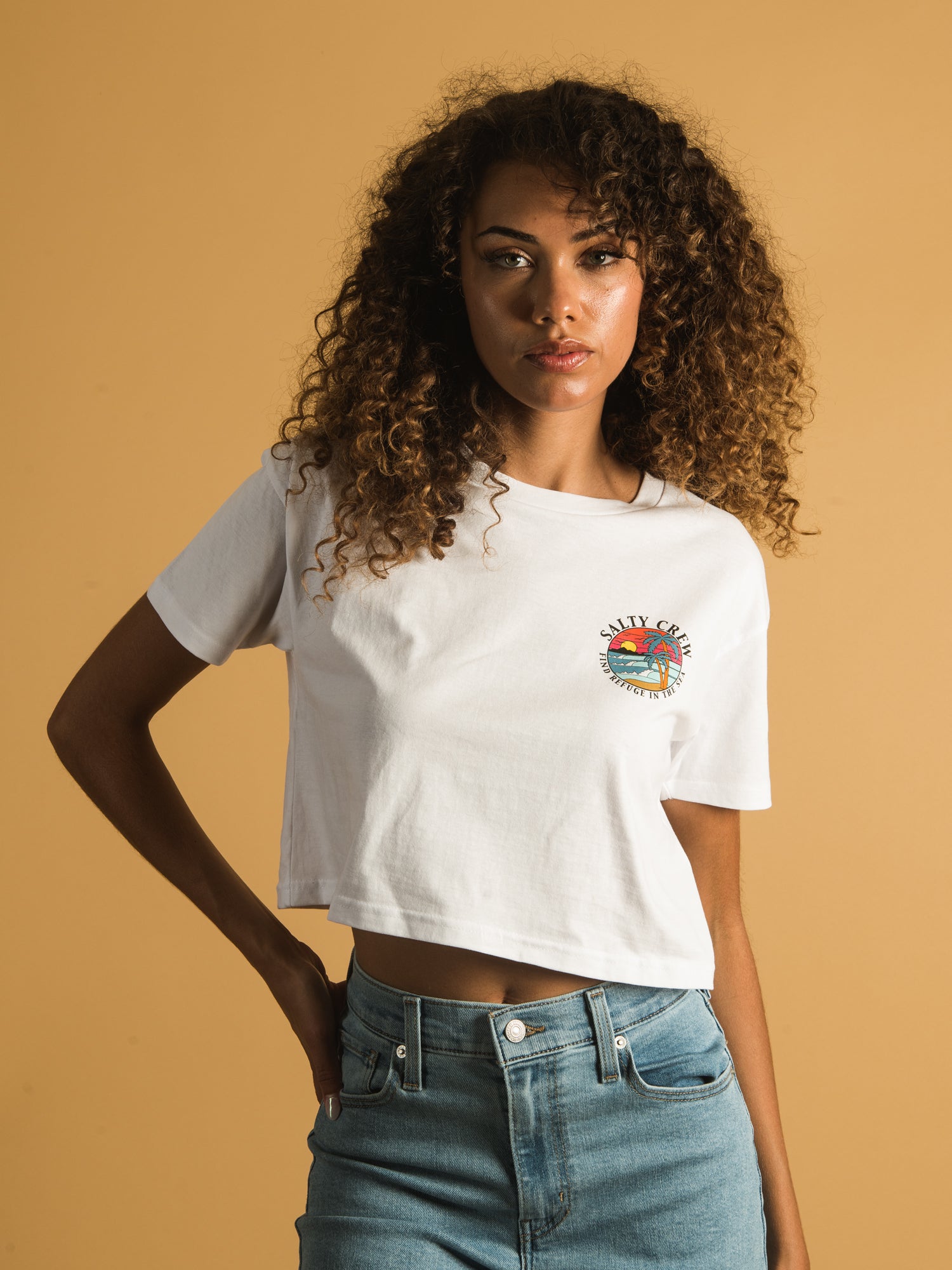 SALTY CREW PARADISE CROP T-SHIRT - CLEARANCE