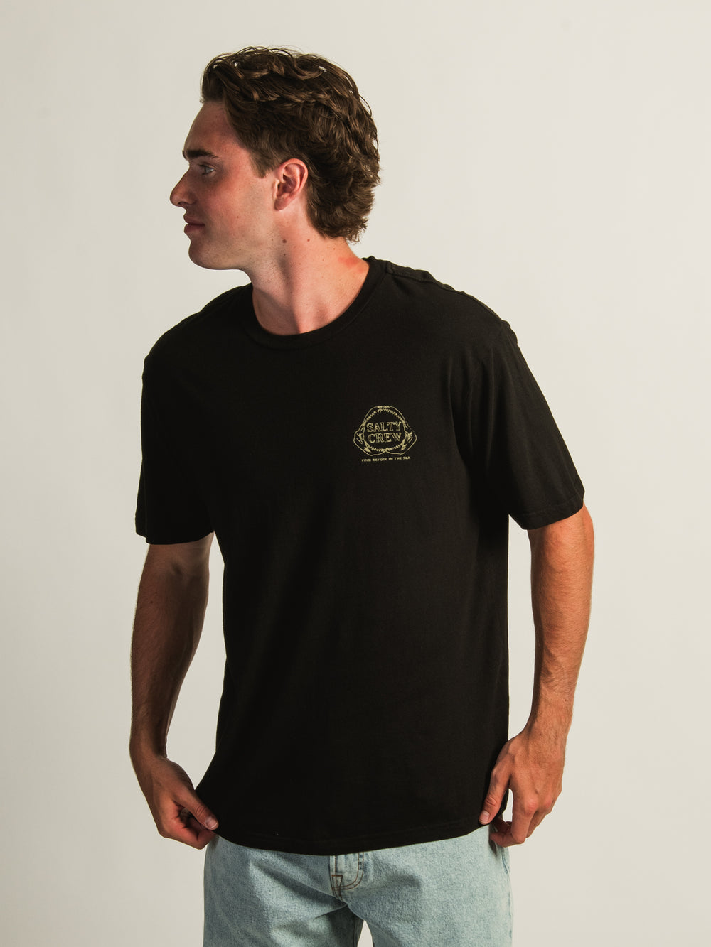 SALTY CREW JAWBONE CLASSIC S/S T - NOIR