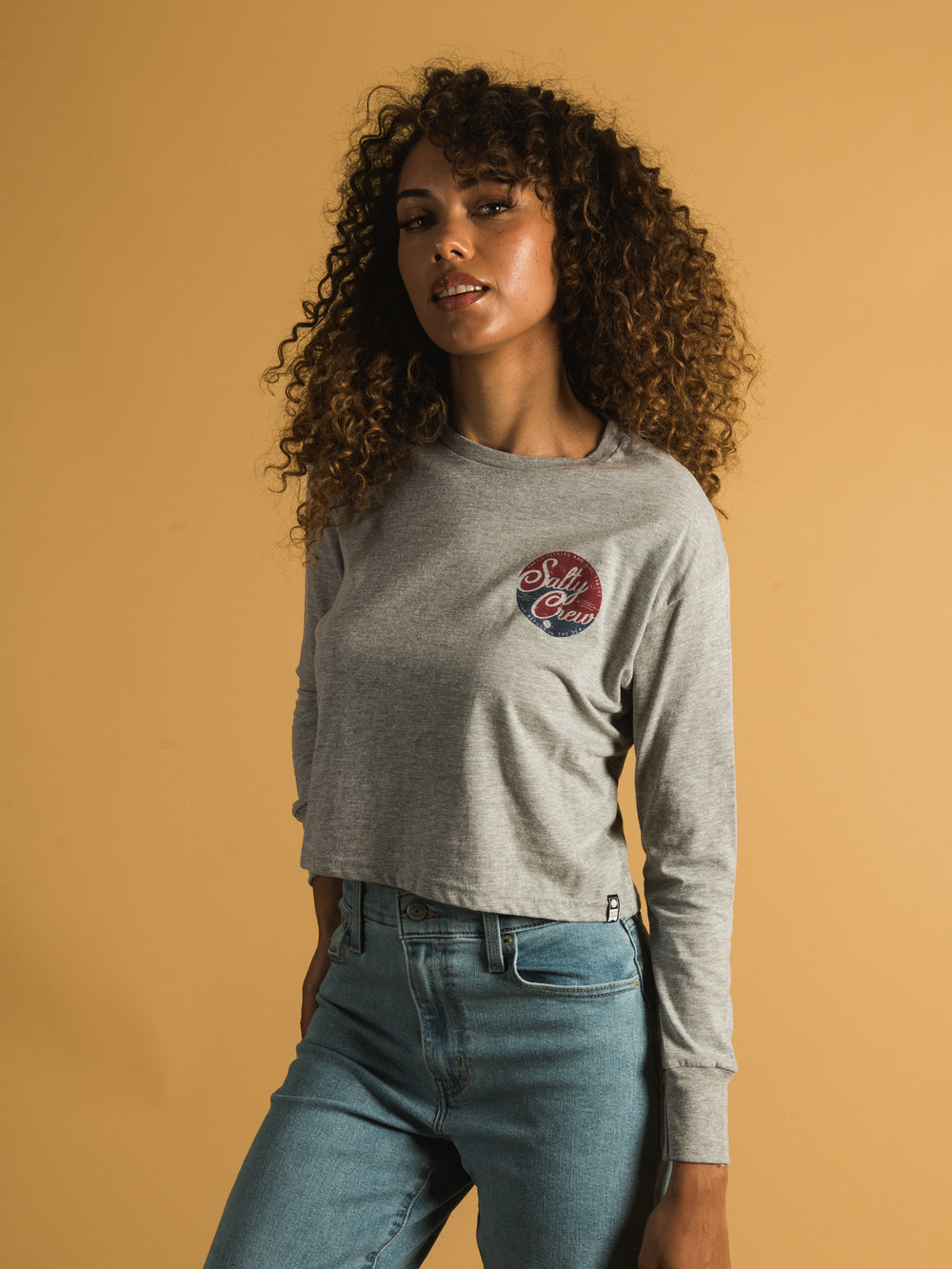 SALTY CREW CLUB SALTY CROP LONG SLEEVE TEE - CLEARANCE