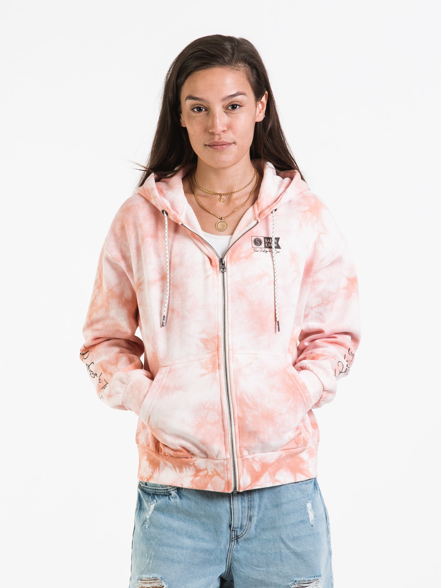 SALTY CREW ALPHA TIE DYE ZIP HOODIE - CLEARANCE