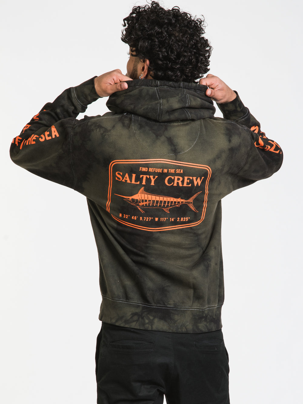 SALTY CREW STEALTH TIE DYE PULL OVER HOODIE - CLEARANCE