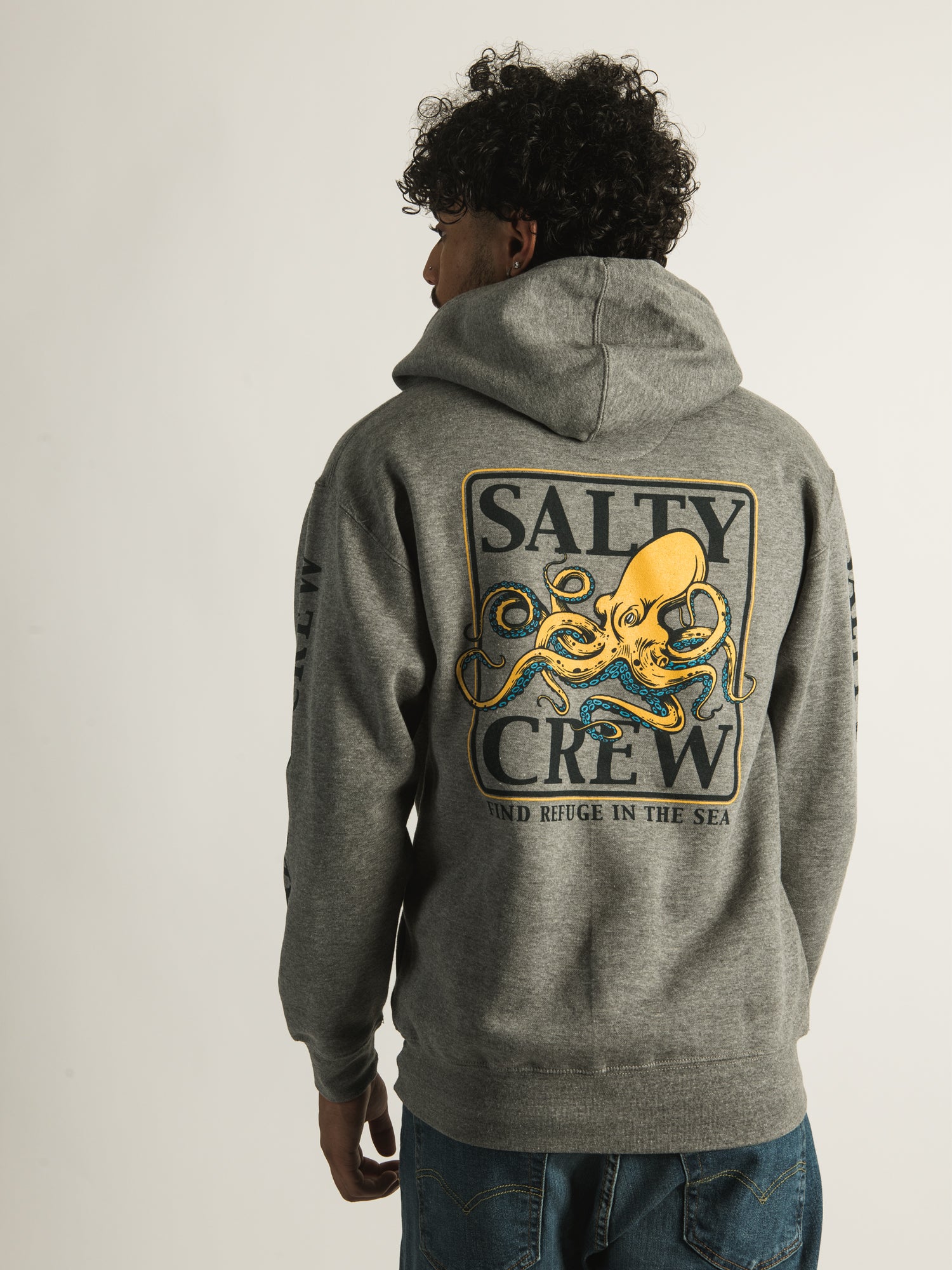 Salty Crew Hoodie Mens S Small Green Standard Hooded Sweatshirt Fishing Lure