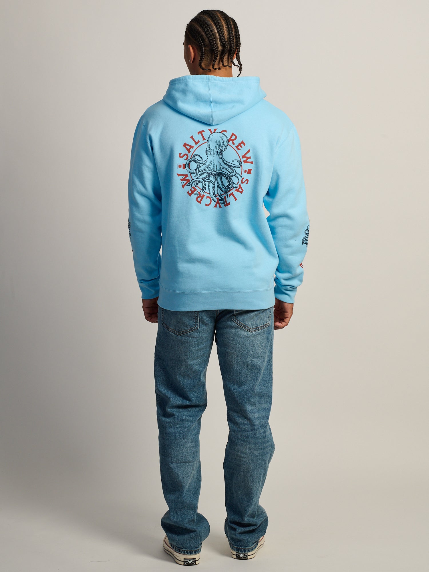 SALTY CREW TENTACLES PULL OVER HOODIE - SKY