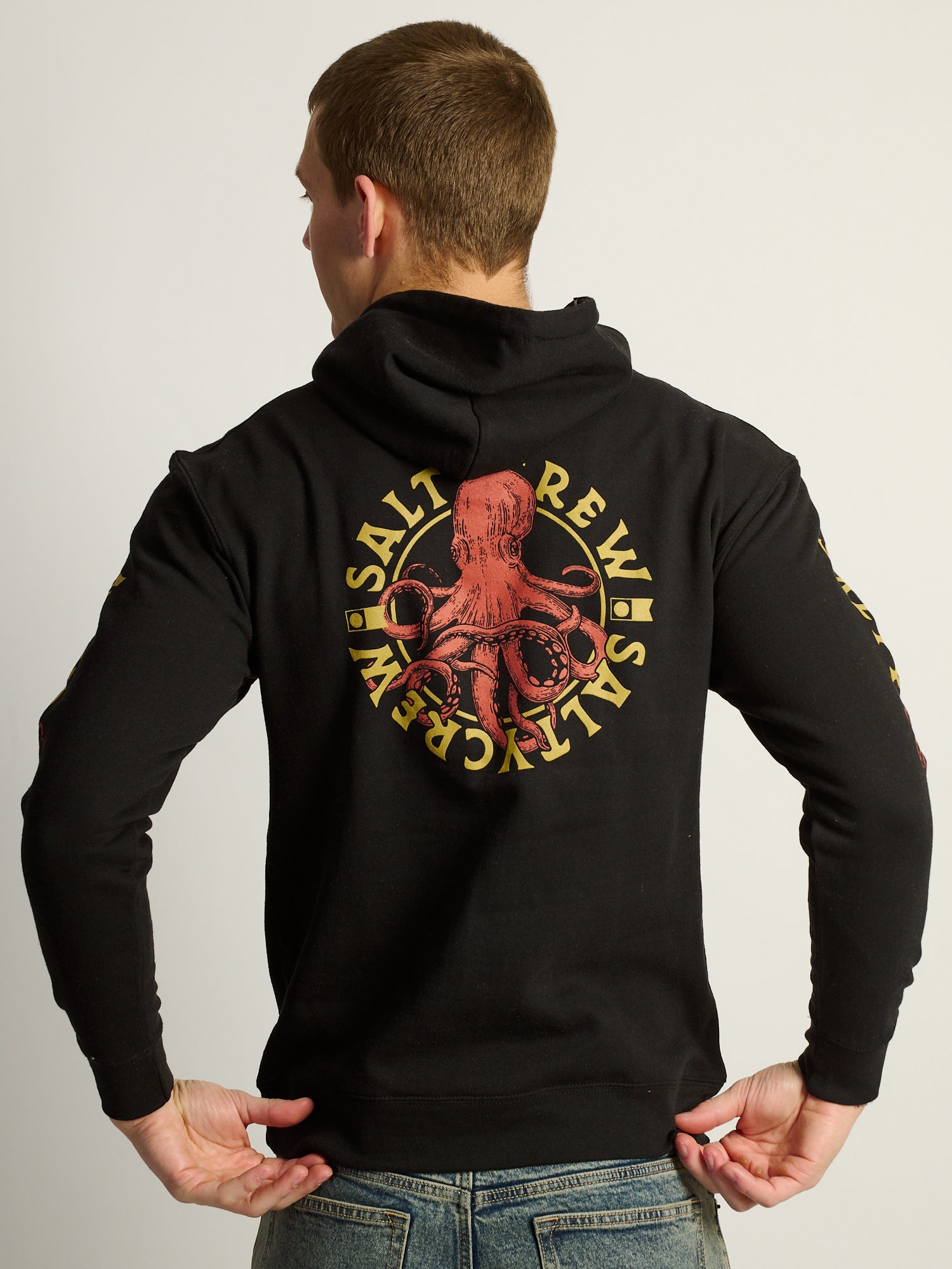 SALTY CREW TENTACLES PULL OVER HODDIE - BLACK