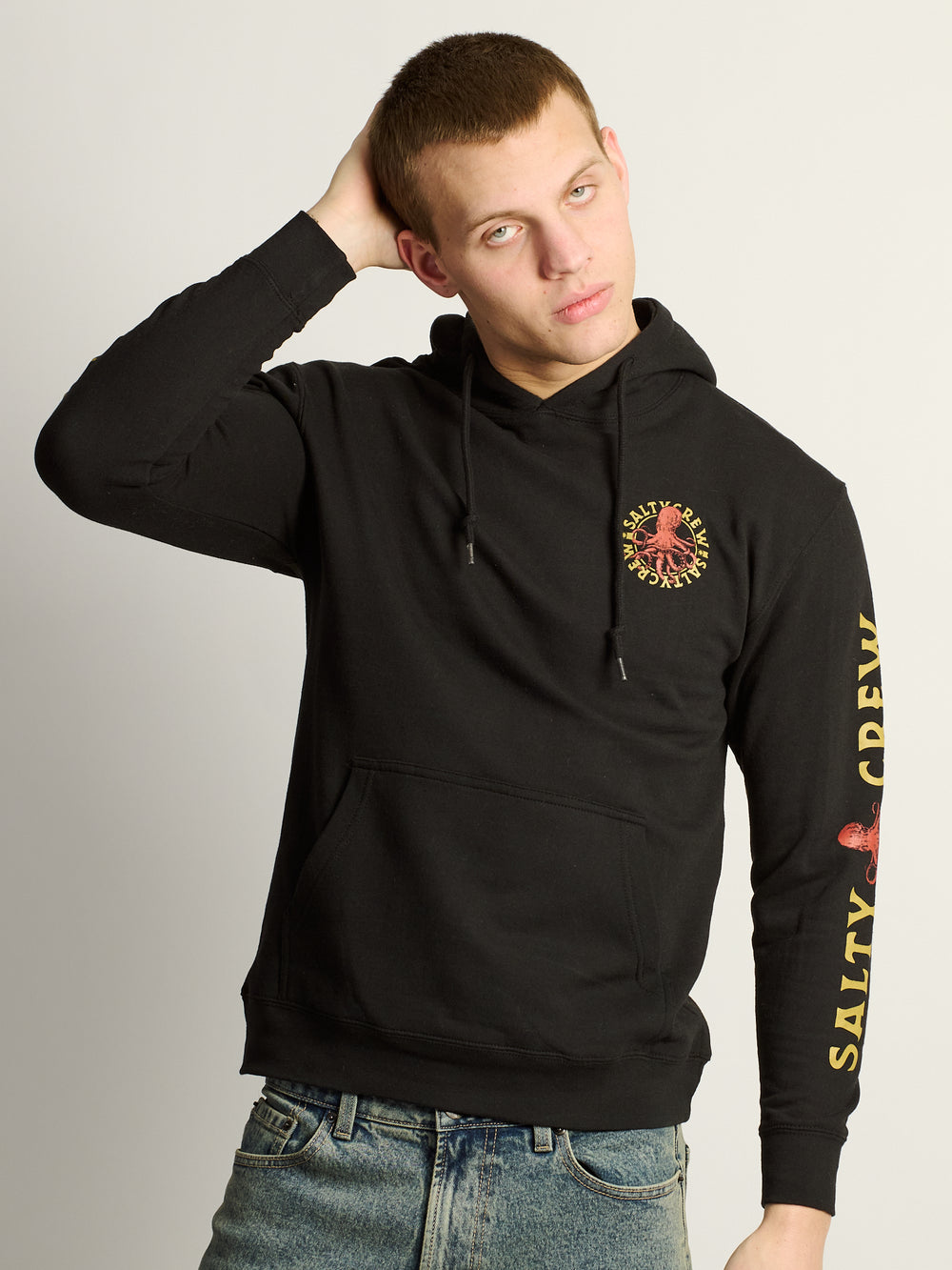 SALTY CREW TENTACLES PULL OVER HODDIE - BLACK
