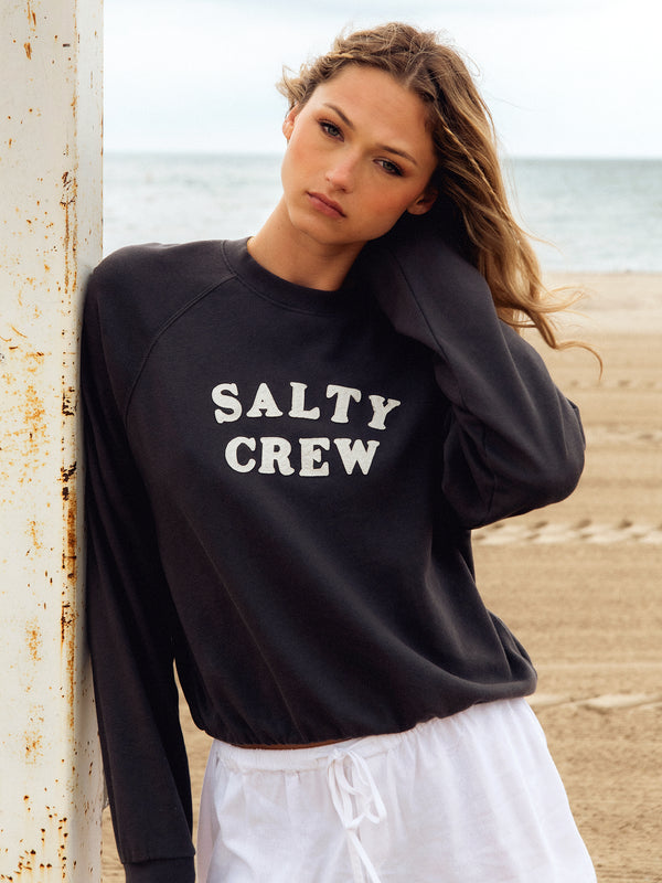 SALTY CREW FIRST MATE APPLIQUE CREWNECK
