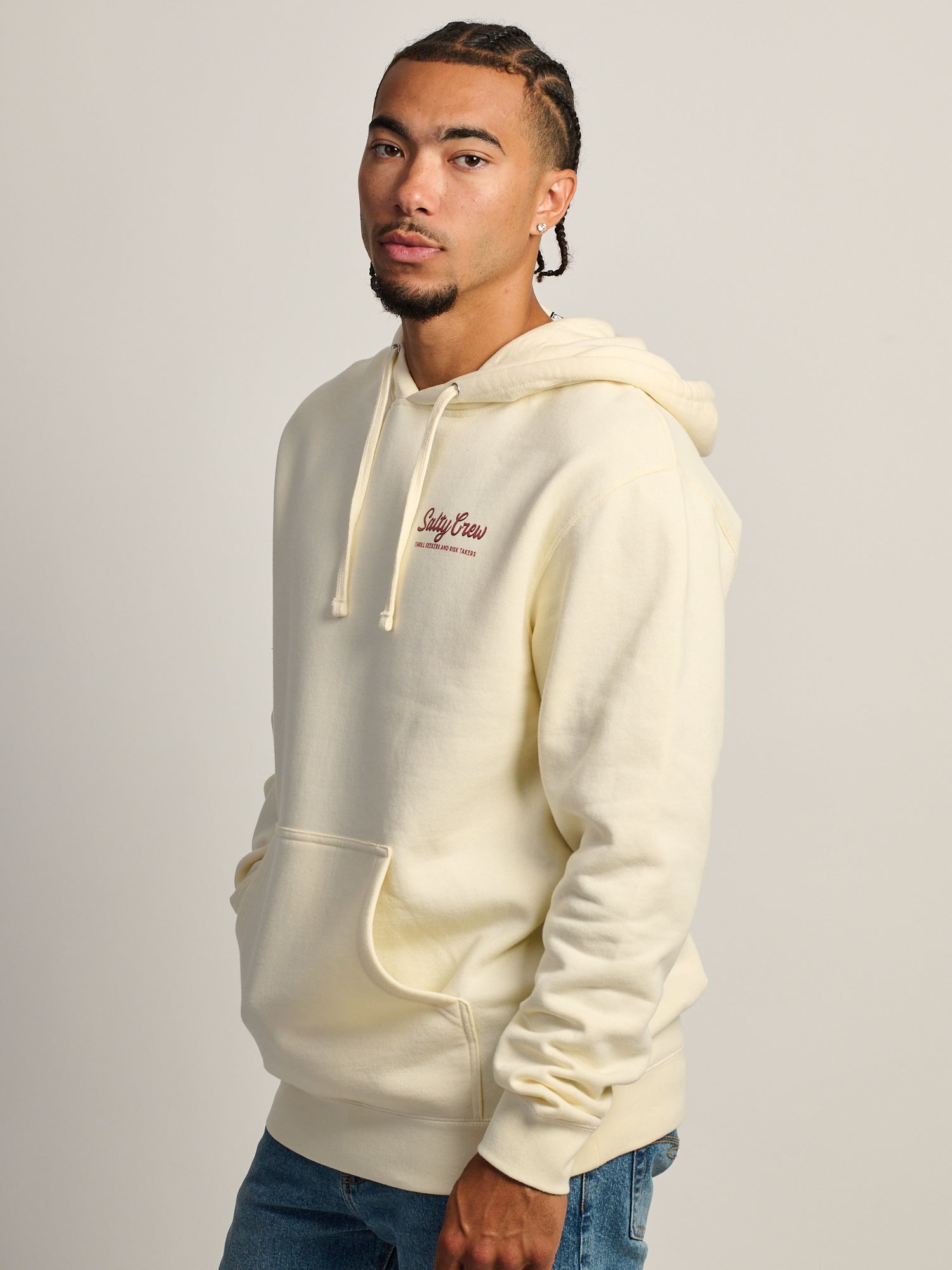 SALTY CREW LARGEMOUTH BASS HOODIE - BONE