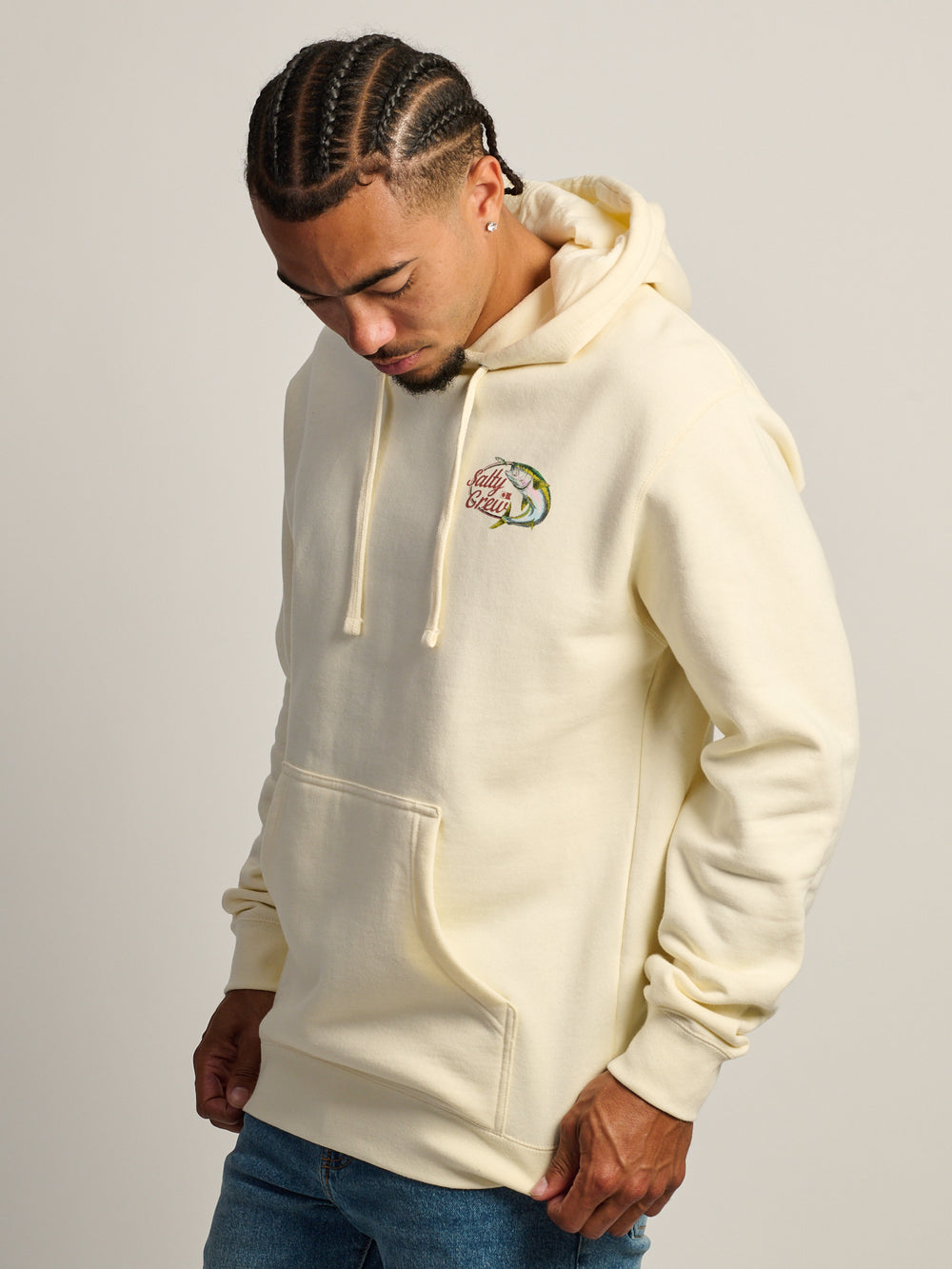 SALTY CREW SWEAT À CAPUCHE À QUEUE JAUNE - OS