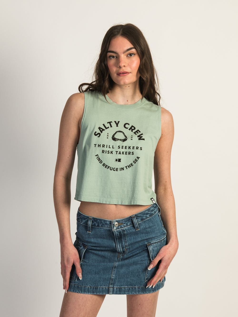 SALTY CREW CHOMPERS CROPPED TANK TOP