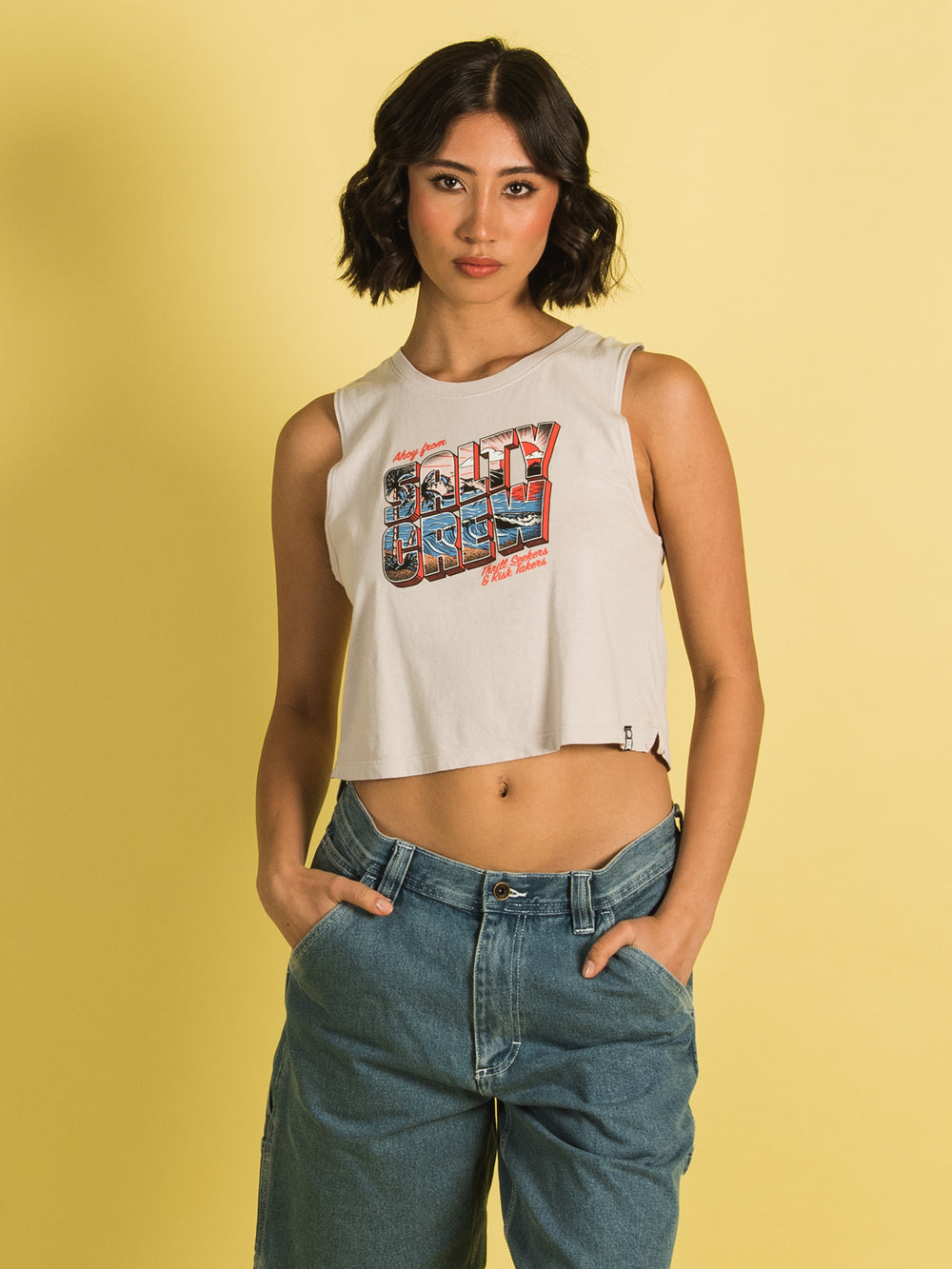 SALTY CREW AHOY CROPPED TANK