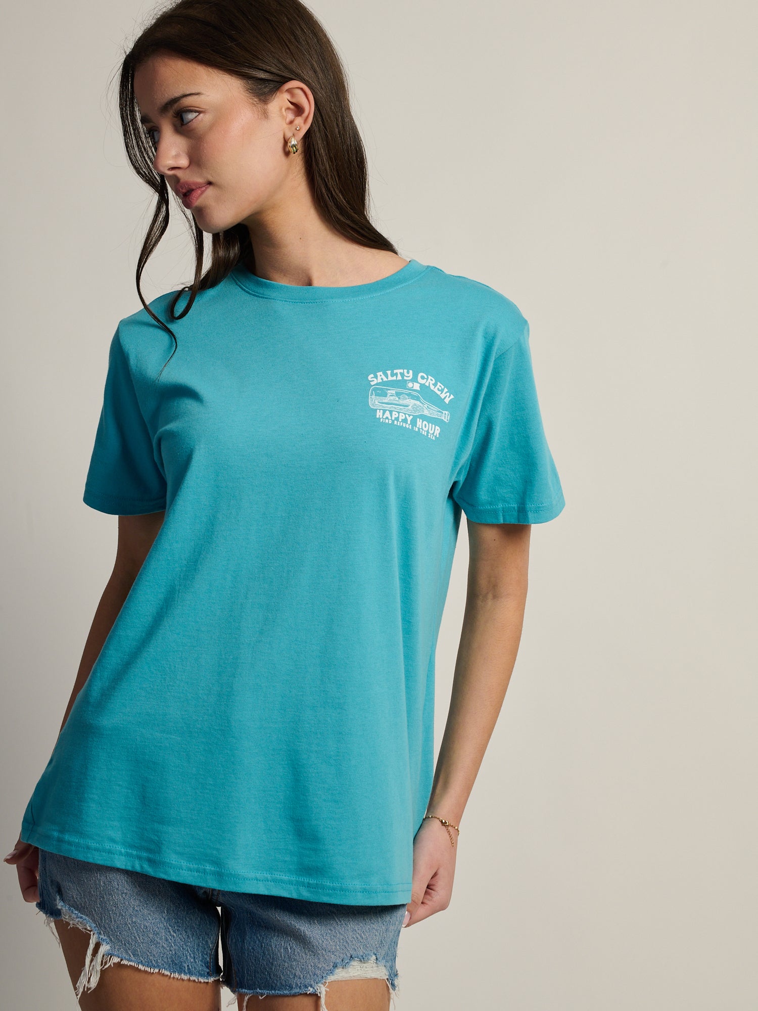 SALTY CREW HAPPY HOUR BOYFRIEND TEE