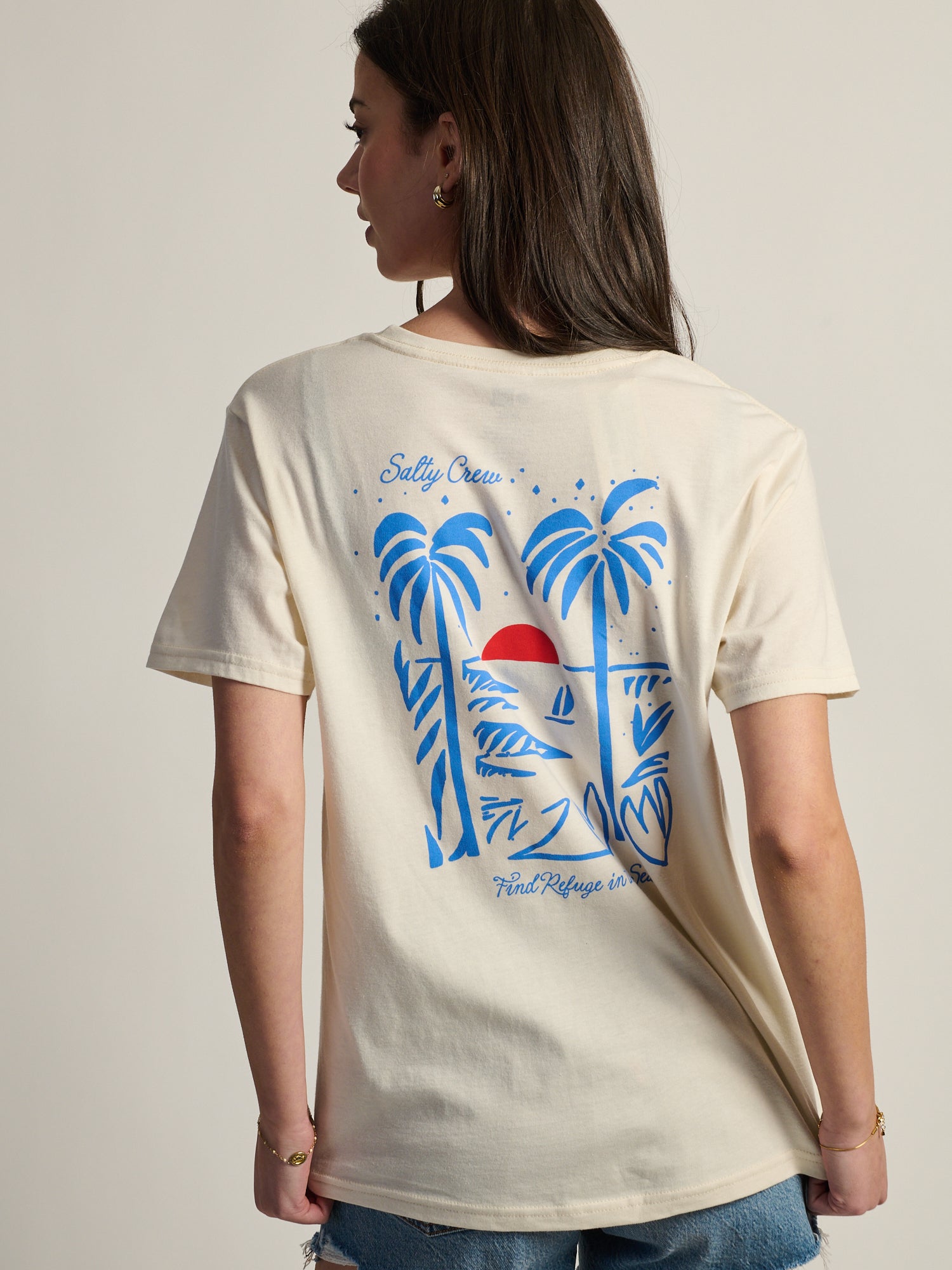 SALTY CREW GEO PALM BOYFRIEND TEE
