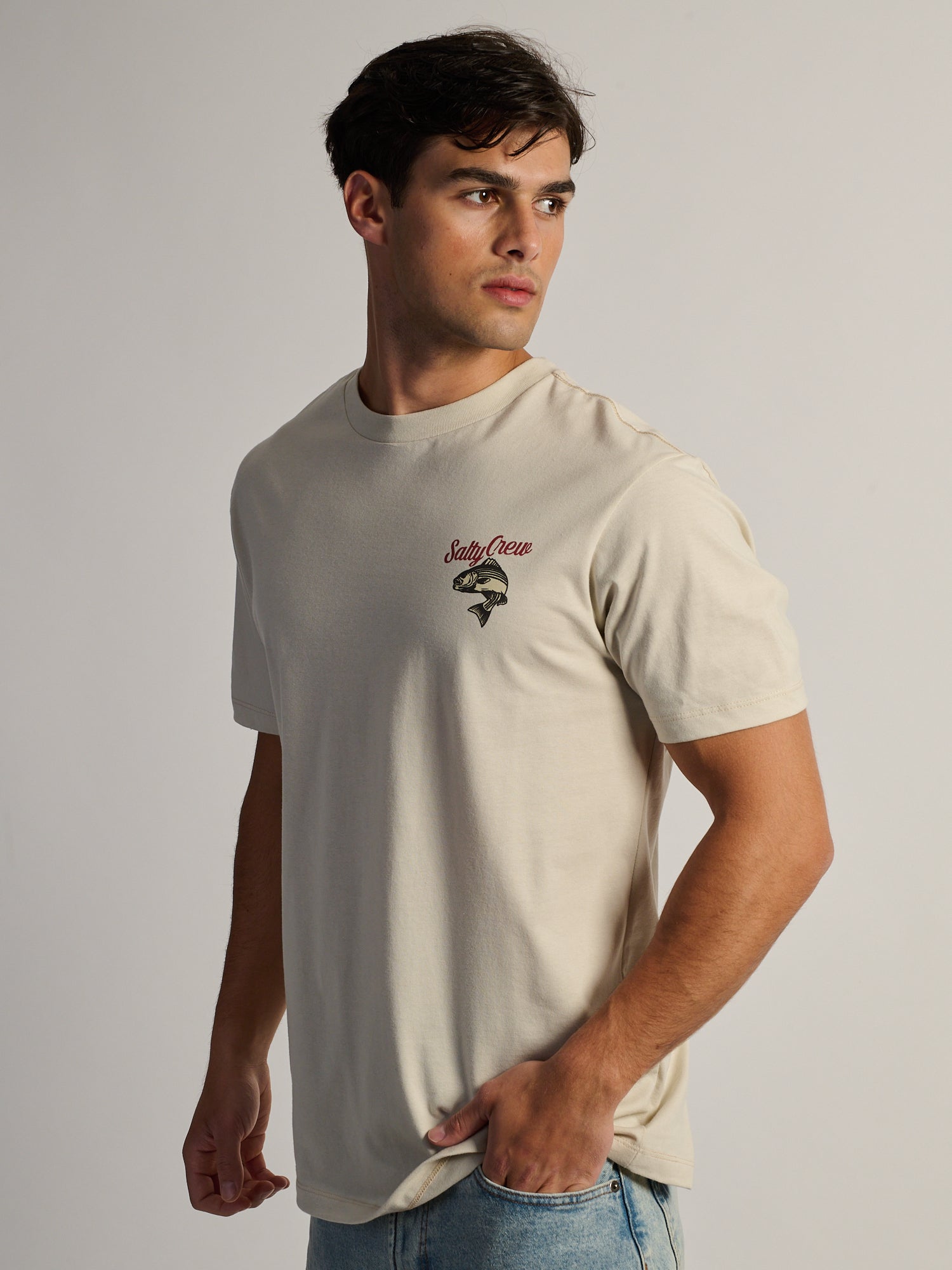 SALTY CREW STRIPED T-SHIRT