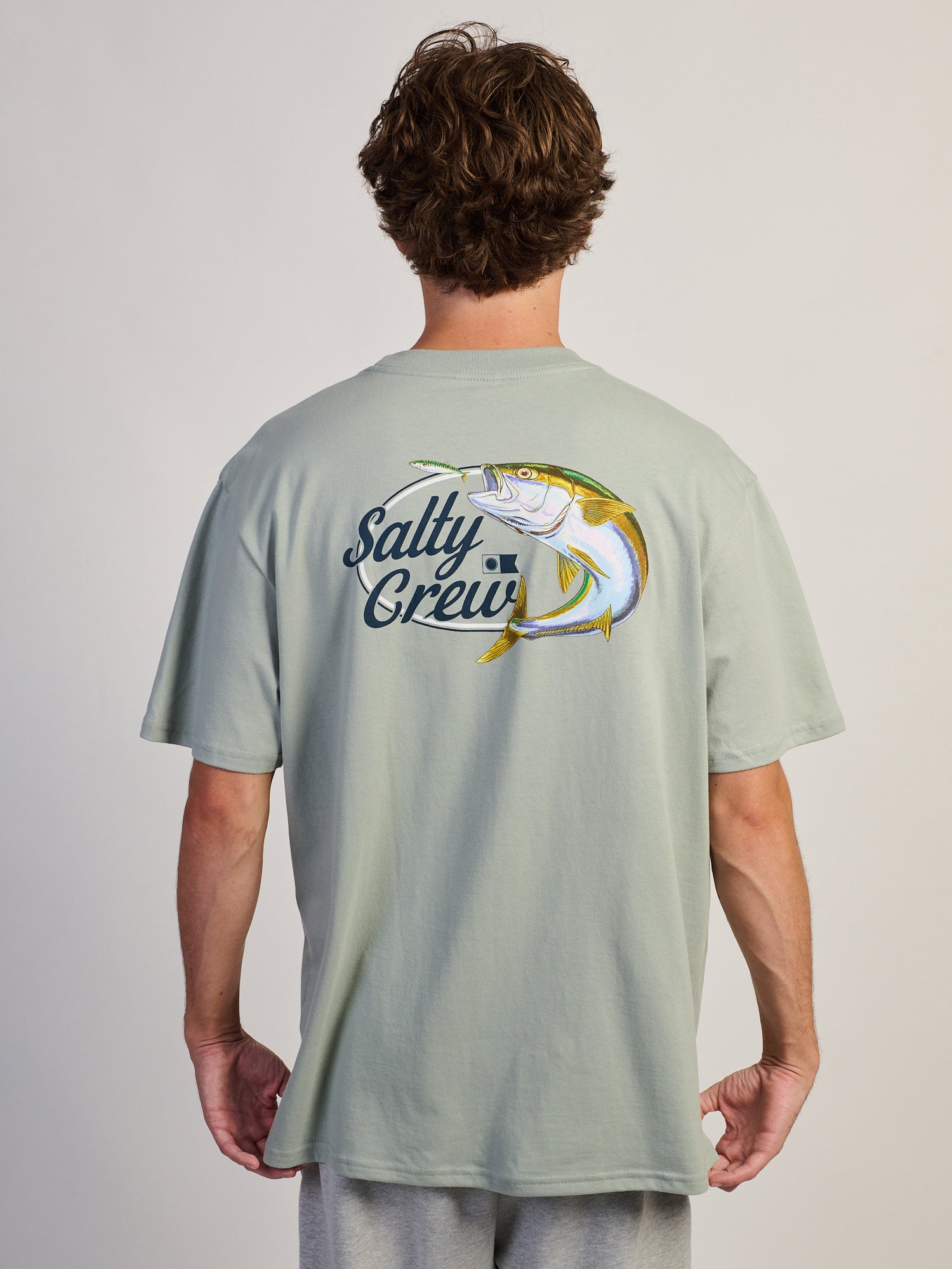SALTY CREW YELLOW TAILED T-SHIRT - ACQUA