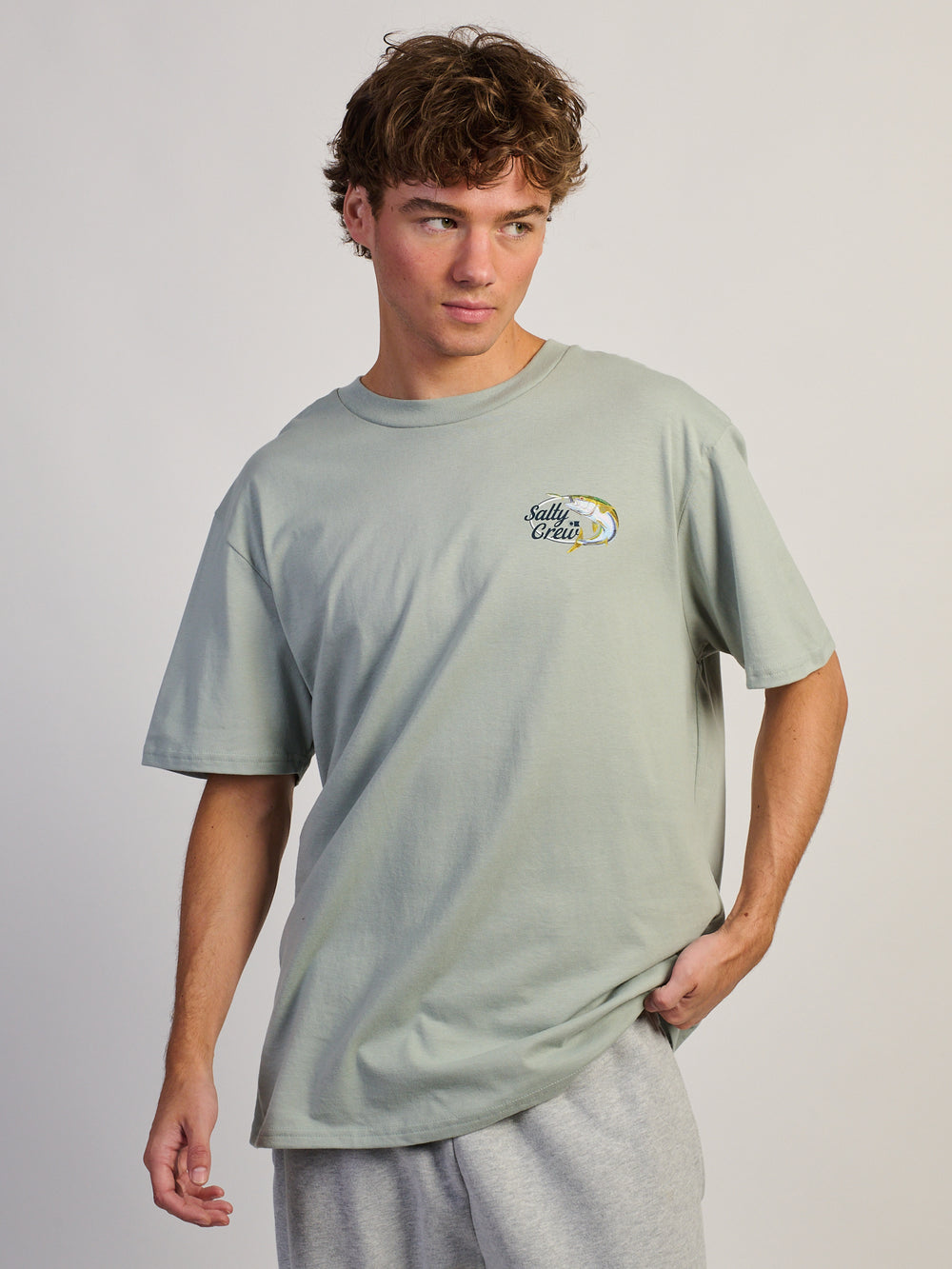 SALTY CREW YELLOW TAILED T-SHIRT - ACQUA