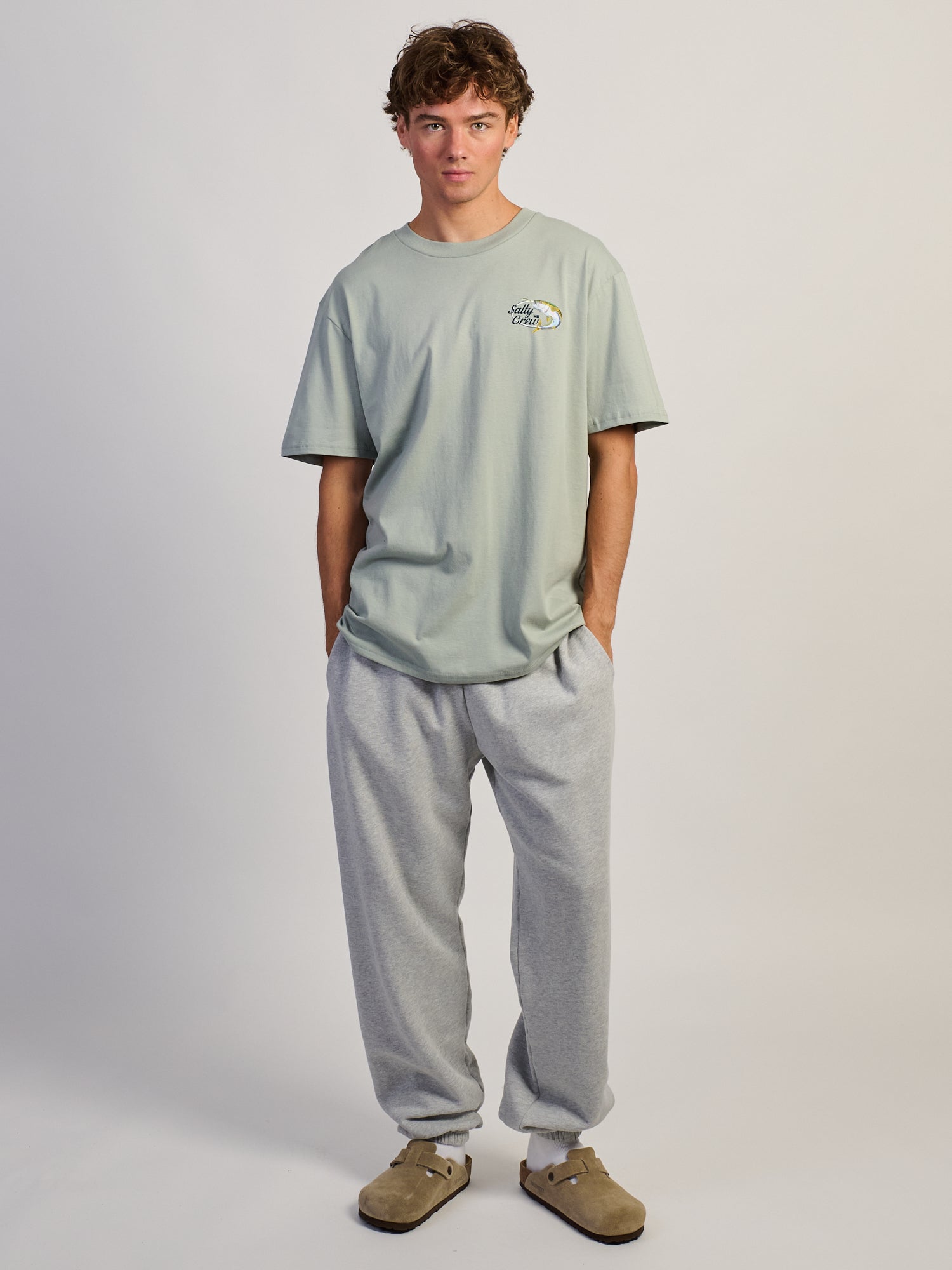 SALTY CREW YELLOW TAILED T-SHIRT - ACQUA