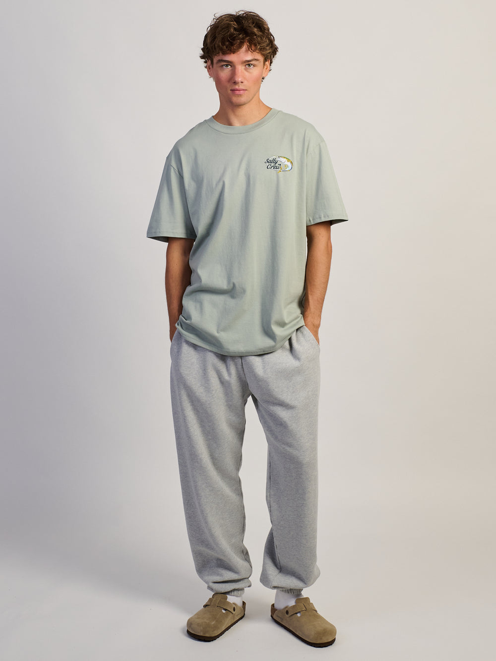 SALTY CREW YELLOW TAILED T-SHIRT - ACQUA
