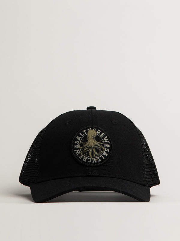 SALTY CREW TENTACLES RETRO TRUCKER HAT - BLACK