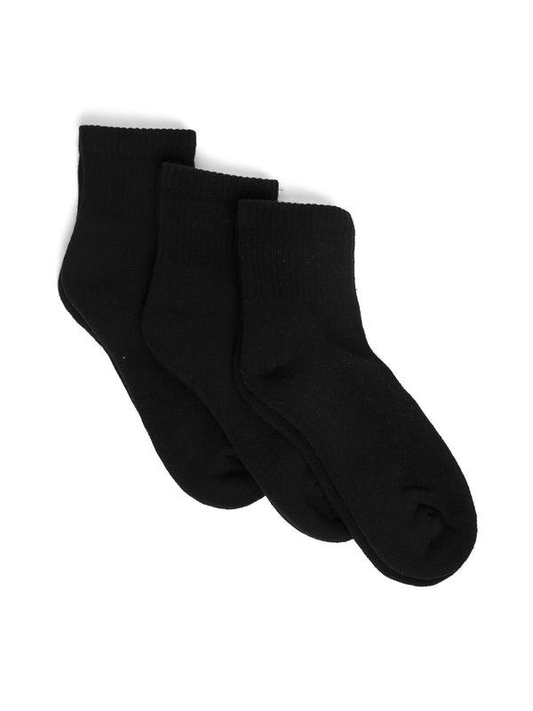 CREW SOCK 3 PACK SOCKS - BLACK