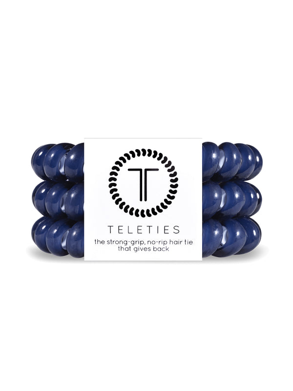 TELETIES HAIR TIE LARGE - NANTUCKET NAVY