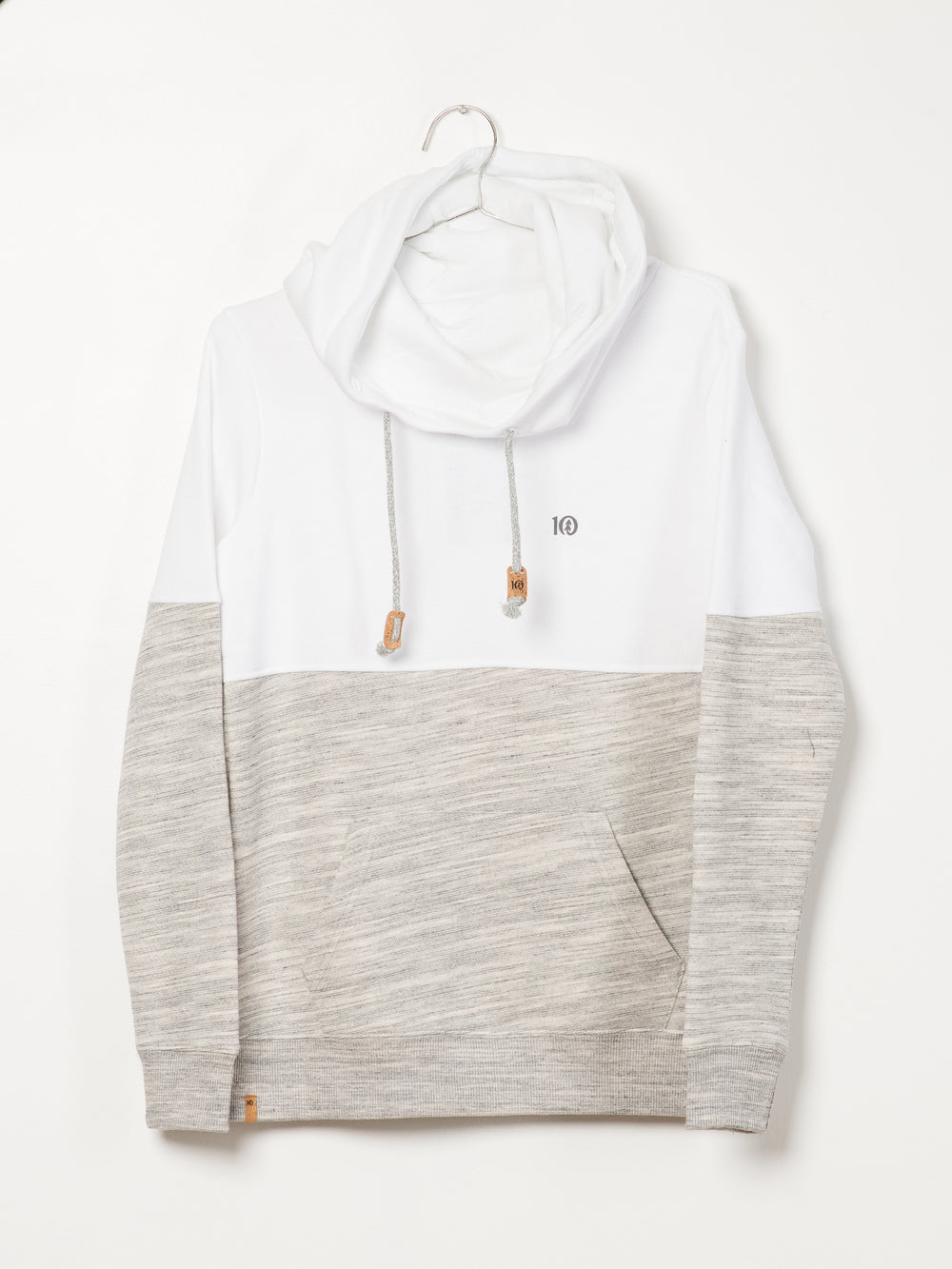 TENTREE BLOCKED BANSHEE CORK PATCH HOODIE-G/W - CLEARANCE