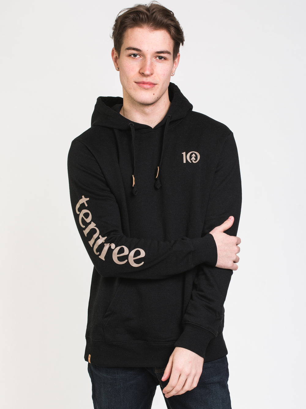 TENTREE LOGO SLEEVE PULLOVER HOODIE  - CLEARANCE