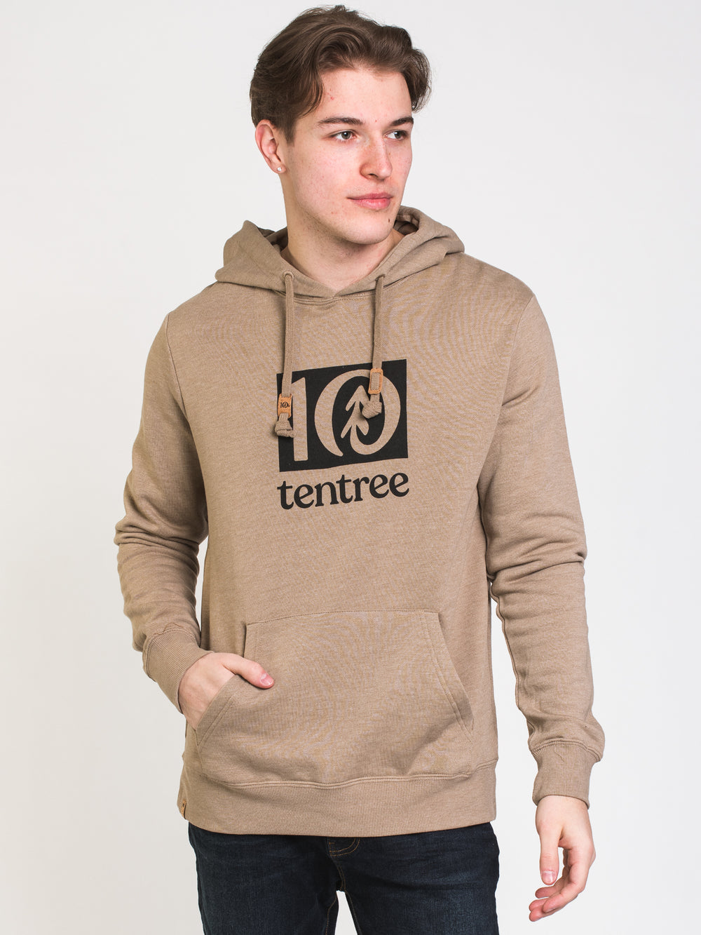 TENTREE LOGO BLOCK PULLOVER HOODIE  - CLEARANCE