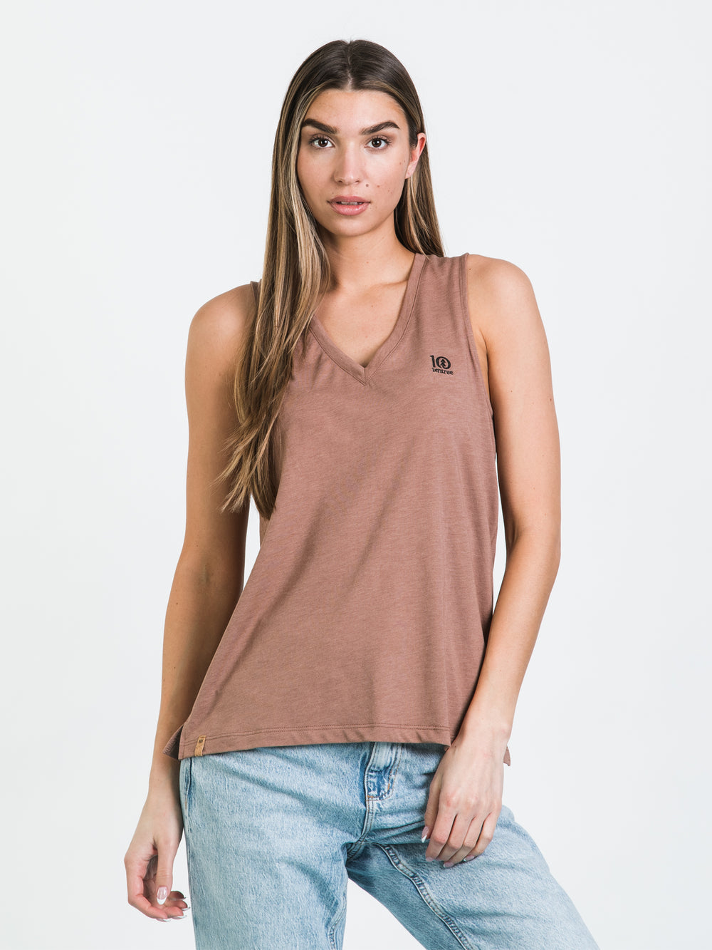 TENTREE LOGO EMBROIDERED VNECK Tank Top - CLEARANCE