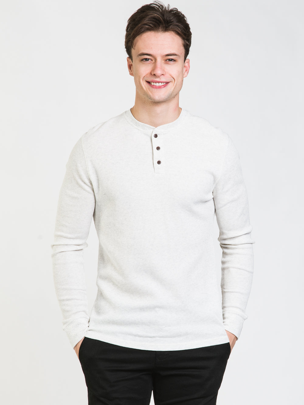 TENTREE TREEWAFFLE LONG SLEEVE HENLEY - CLEARANCE