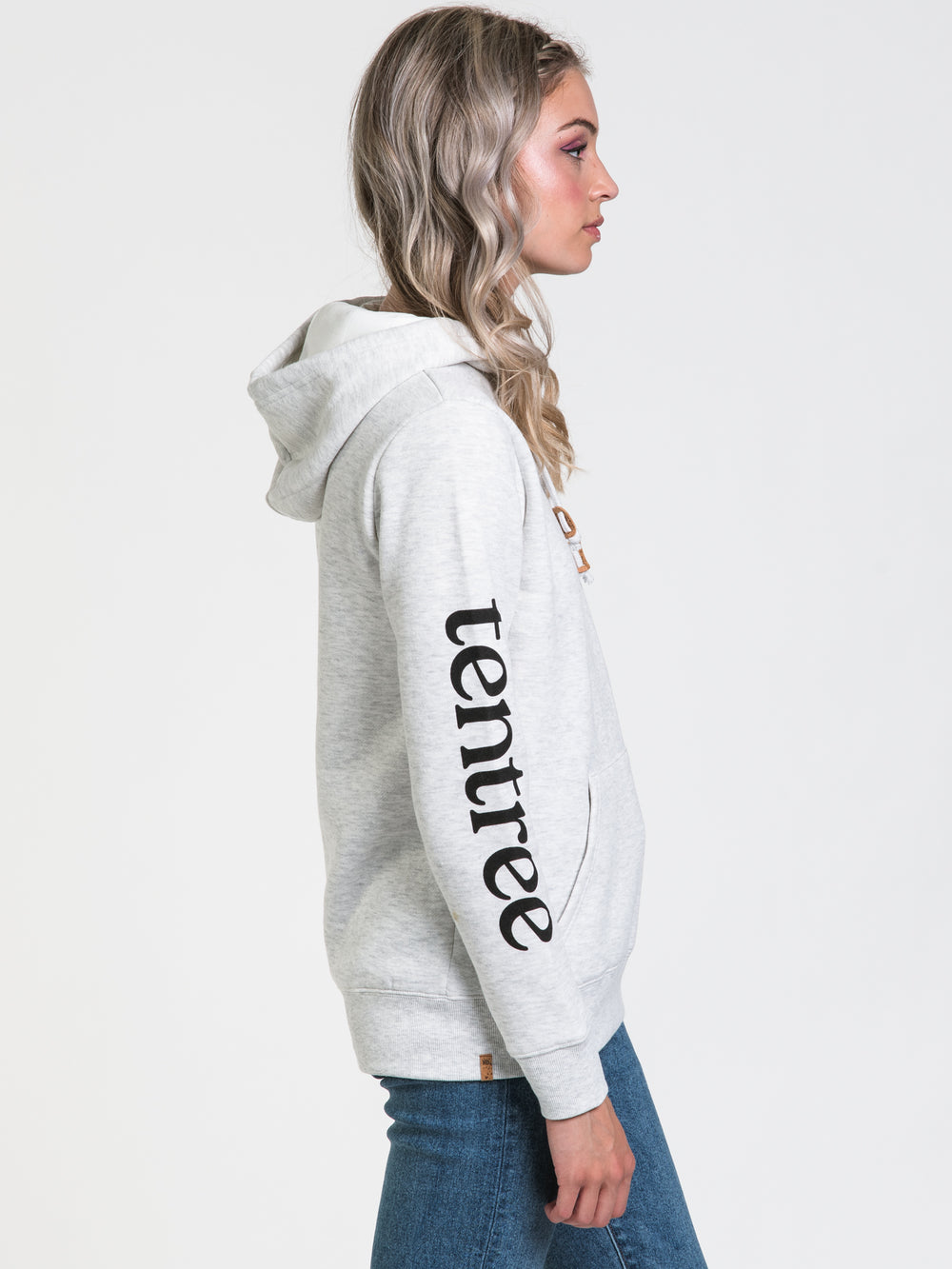 TENTREE LEFT CHEST ARC SLEEVE PRINT HOODIE  - CLEARANCE