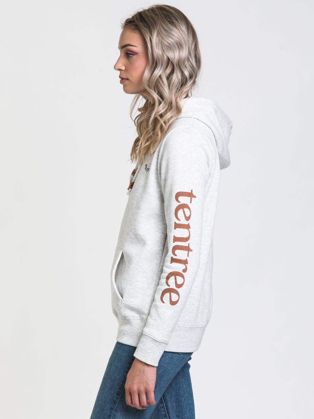 TENTREE LEFT CHEST ARC SLEEVE PRINT HOODIE  - CLEARANCE