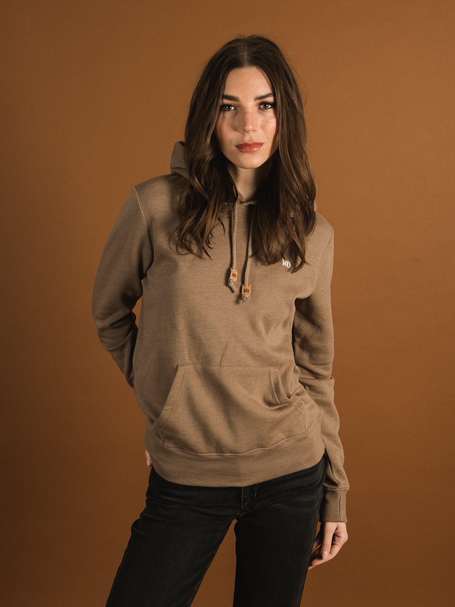 Brown shop hoodie women