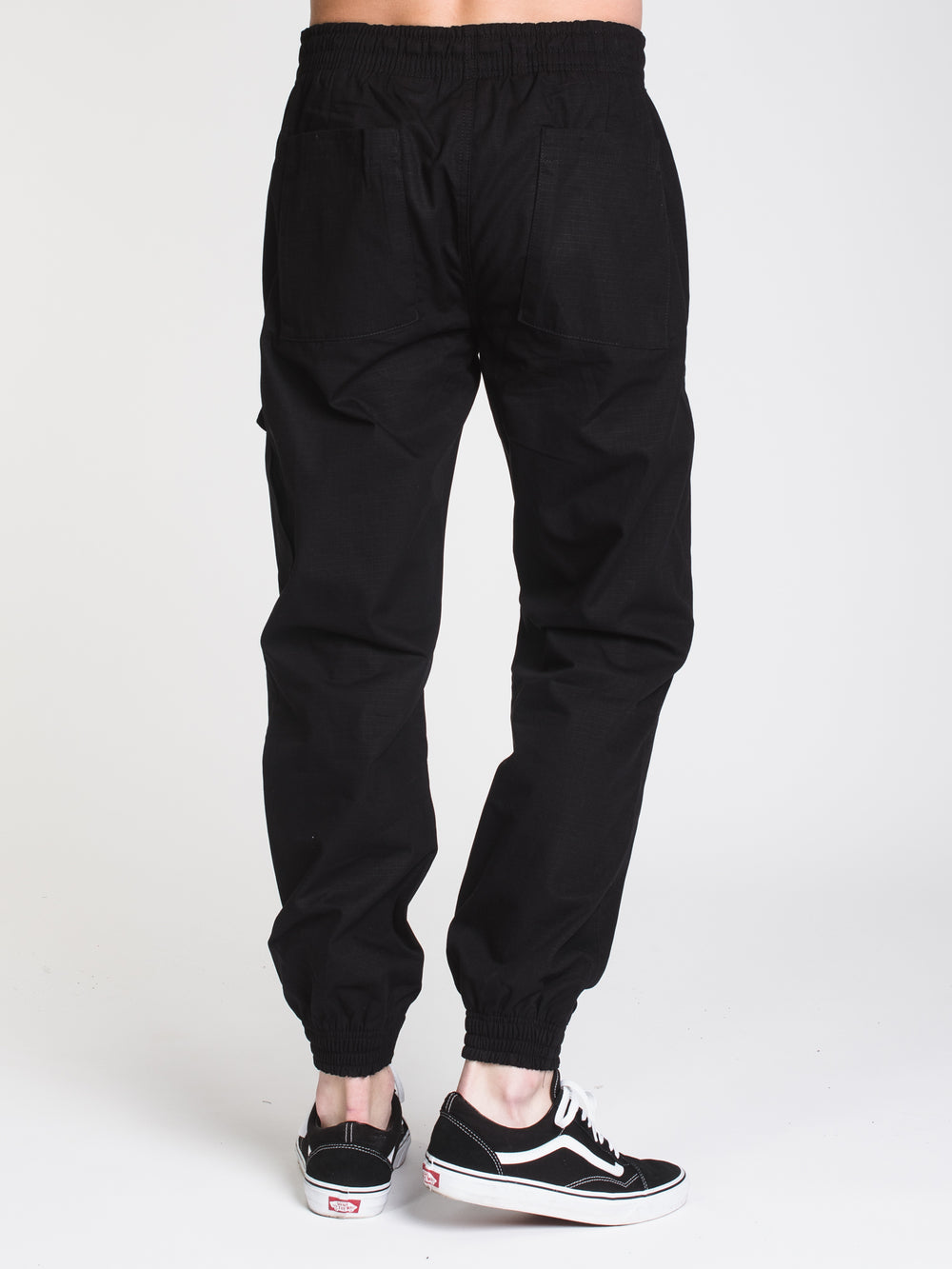 JOGGING CARGO RIPSTOP POUR HOMME - NOIR - LIQUIDATION