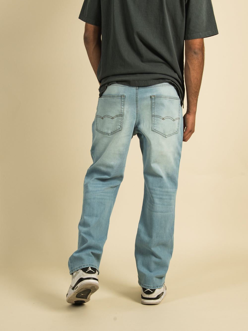 Lands' End Men's Recover 5 Pocket Traditional Fit Comfort Waist Denim Jeans  - 30x30 - Undyed Natural
