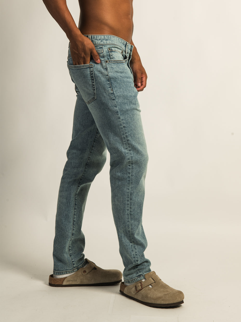 TAINTED ATHLETIC FIT DENIM - MID WASH