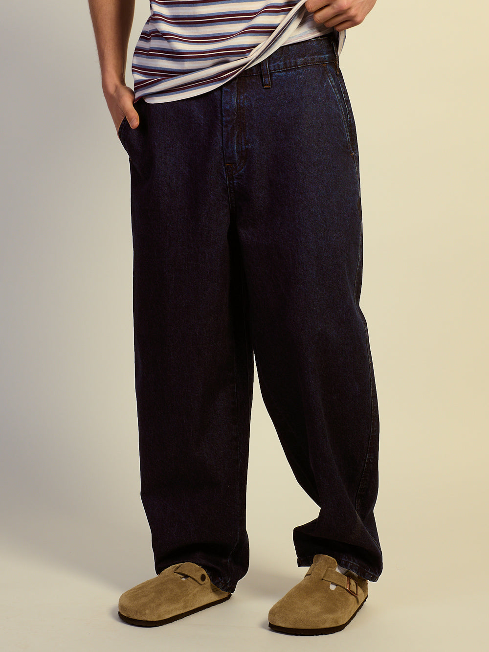 TAINTED WIDE TAPER JEAN - RINSED