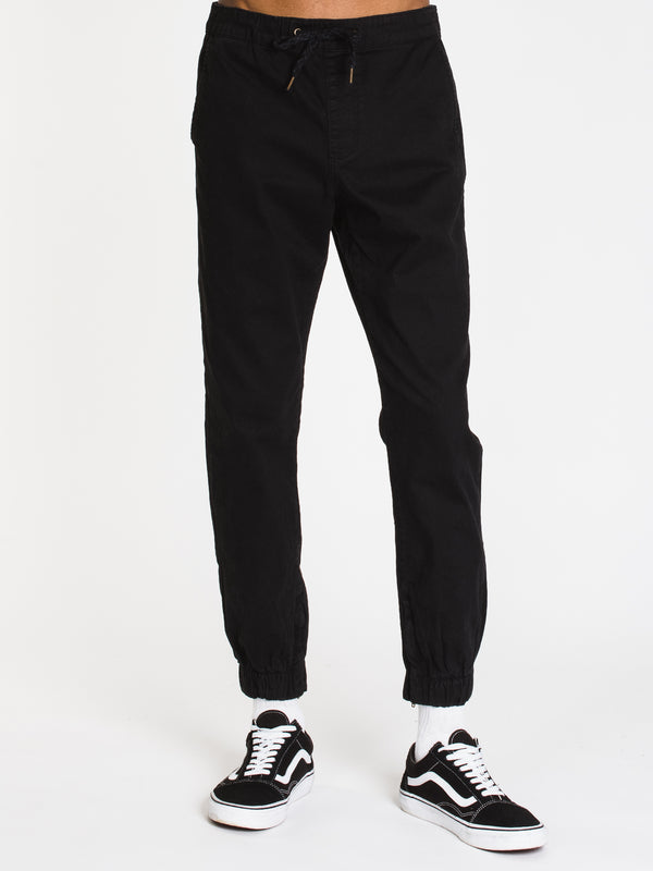 TAINTED CROCKETT RUGBY JOGGER - BLACK - CLEARANCE