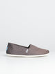 TOMS MENS TOMS CLASSICS GREY CANVAS SLIP-ONS - CLEARANCE - Boathouse