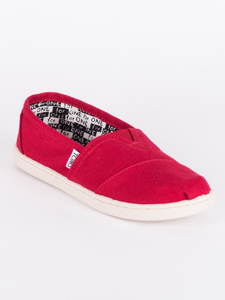 KIDS CLASSICS RED CANVAS  - CLEARANCE