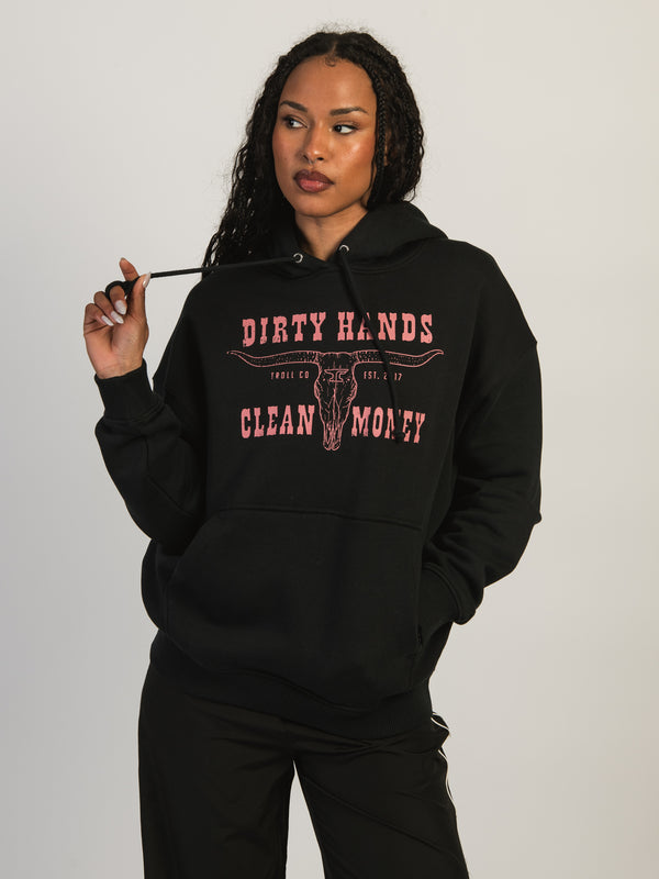 TROLL CO. DHCM LH PULLOVER HOODIE - BLACK