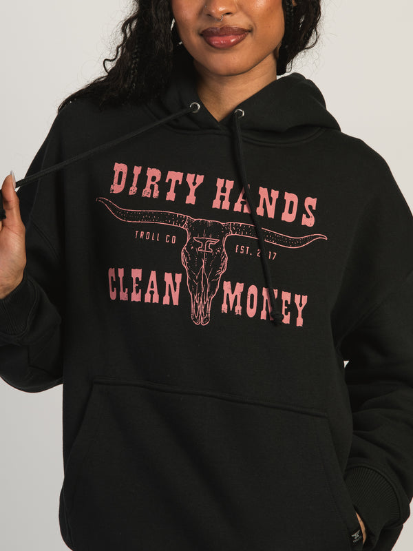 TROLL CO. DHCM LH PULLOVER HOODIE - BLACK