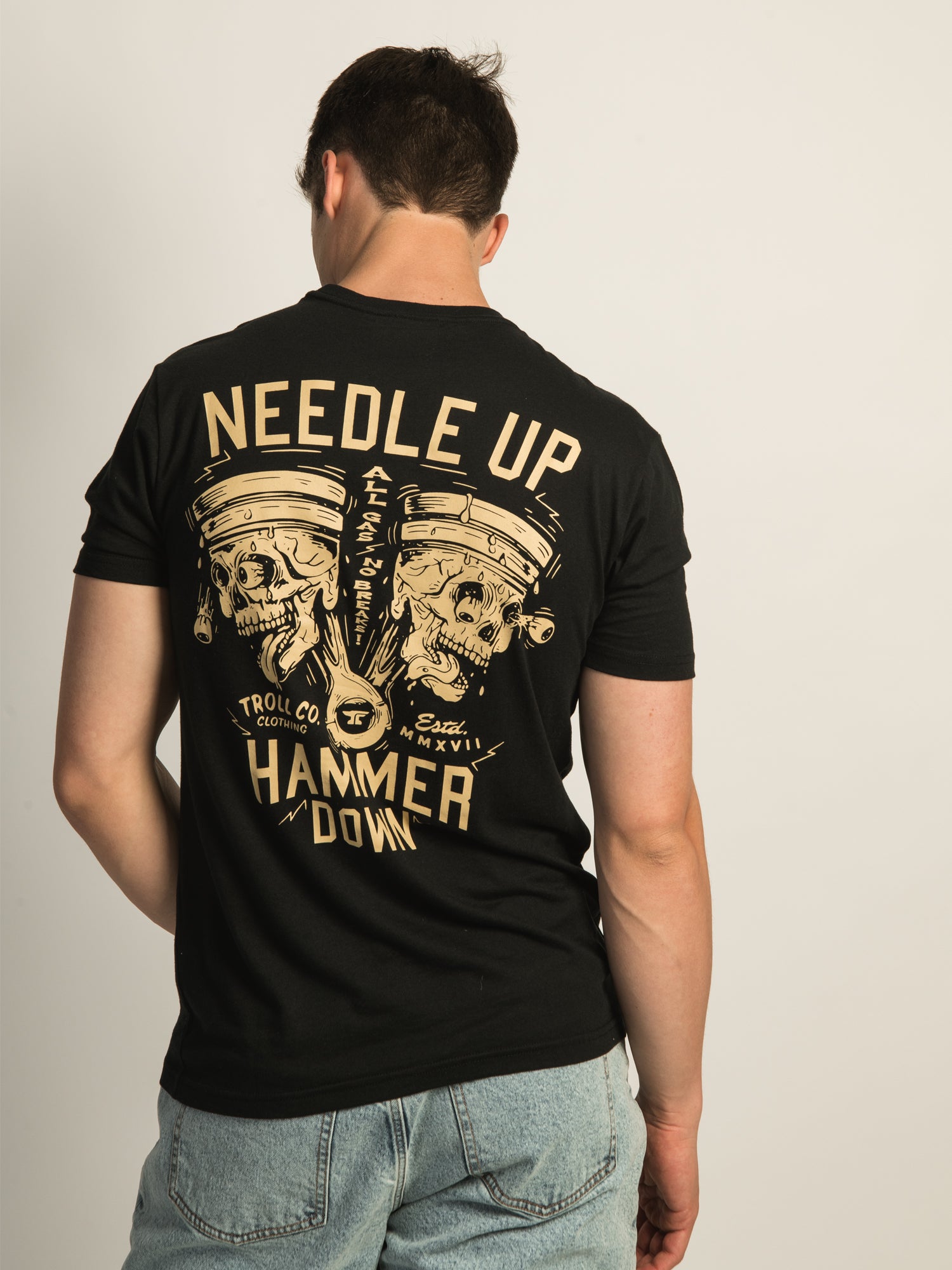 TROLL CO. NEEDLE UP HAMMER DOWN T-SHIRT