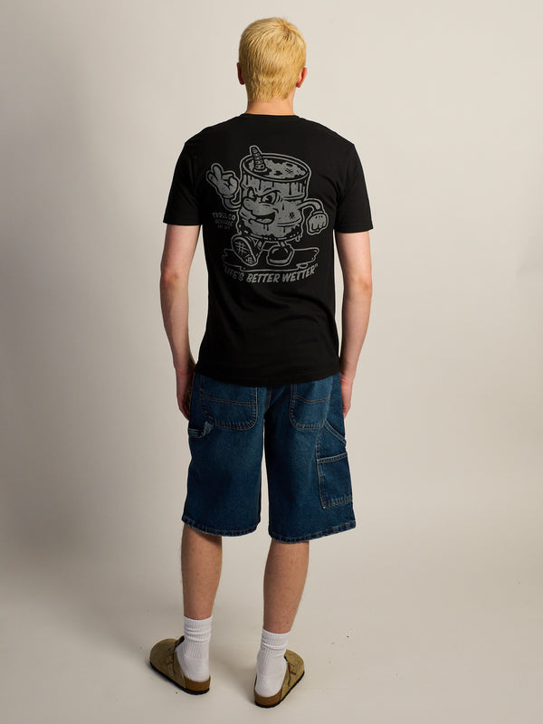 TROLL CO. LUBE DUDE T-SHIRT - BLACK
