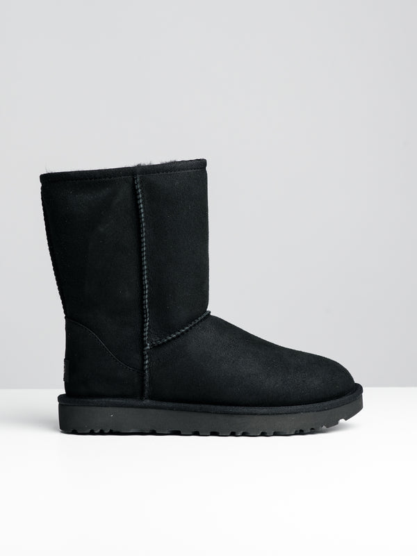 WOMENS UGG CLASSIC SHORT II BOOTS - BLACK