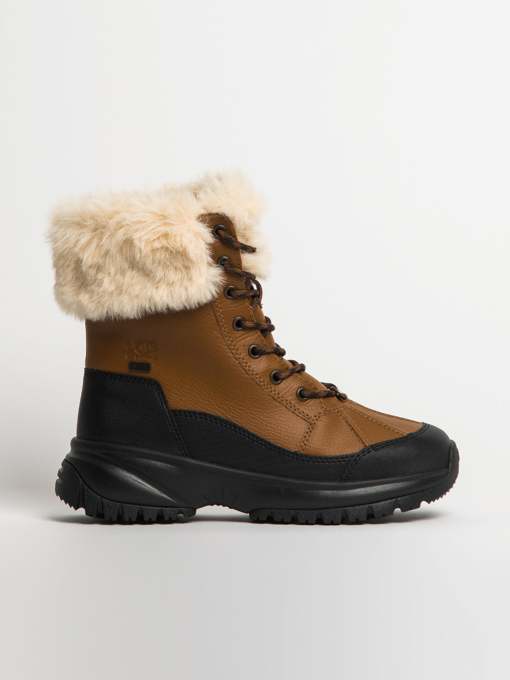 WOMENS UGG YOSE FLUFF BOOT BROWN - Main Image