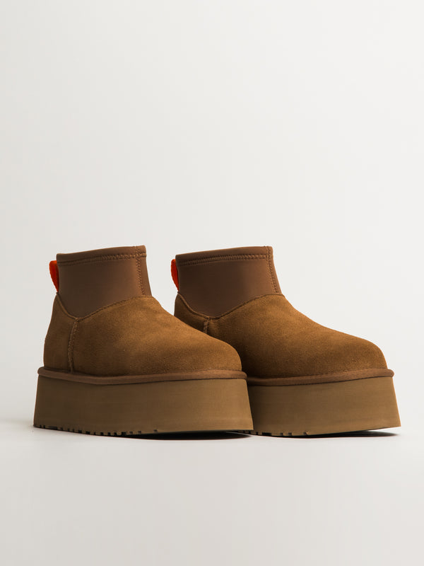 WOMENS UGG CLASSIC MINI DIPPER BOOT - CHESTNUT