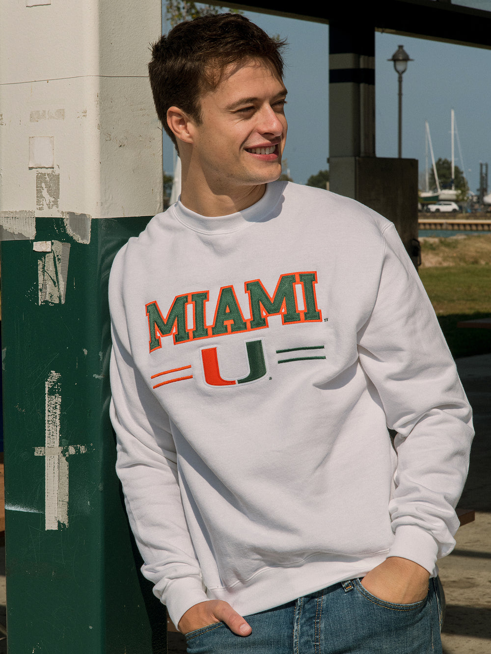 RUSSELL MIAMI U CREWNECK